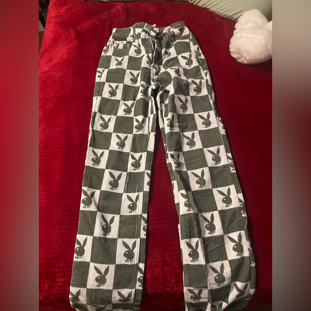 PLAYBOY Black and White High Rise Jeans